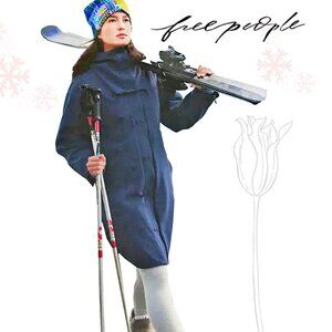 Free People Moon Magic Reflective Rain Parka Jacket Coat